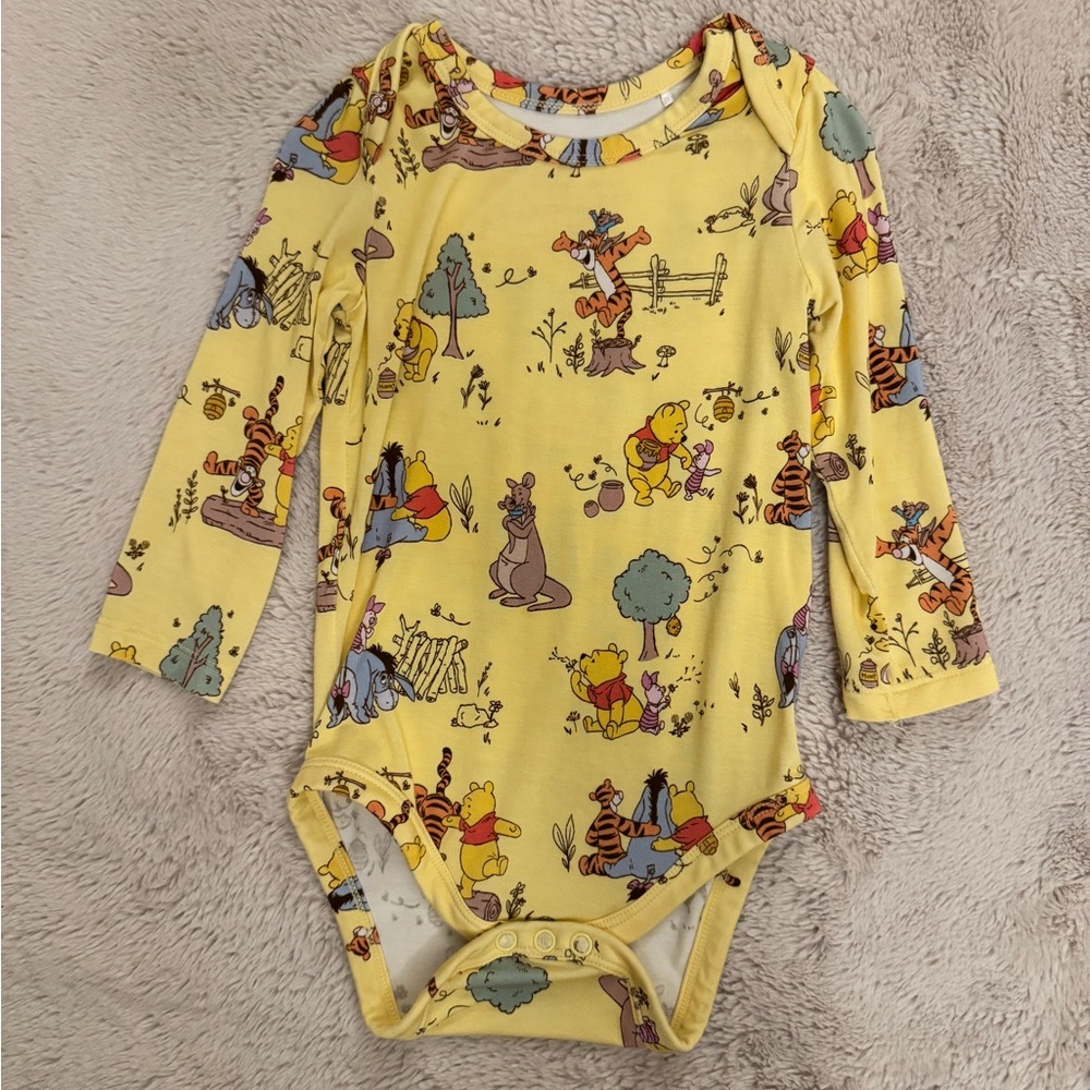 Little Sleepies Disney Playtime with Pooh Long Sleeve Bodysuit 6-12 Months